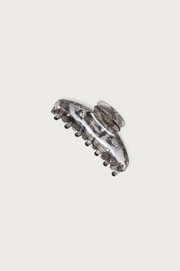 Lace And Rhinestone Claw Clip