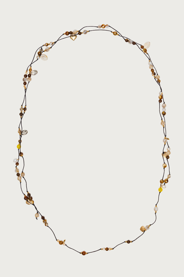 Mixed Bead Cord Belt