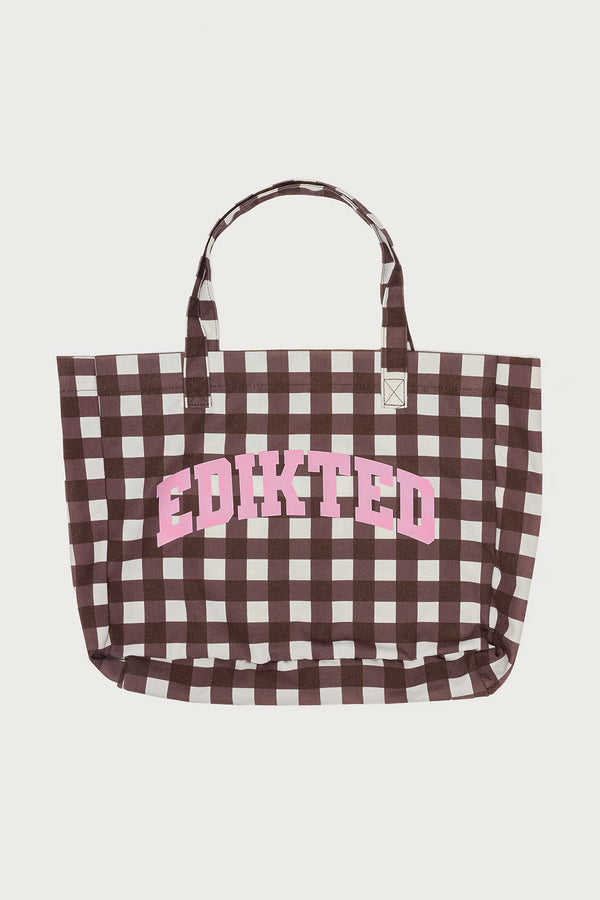Edikted Gingham Tote Bag