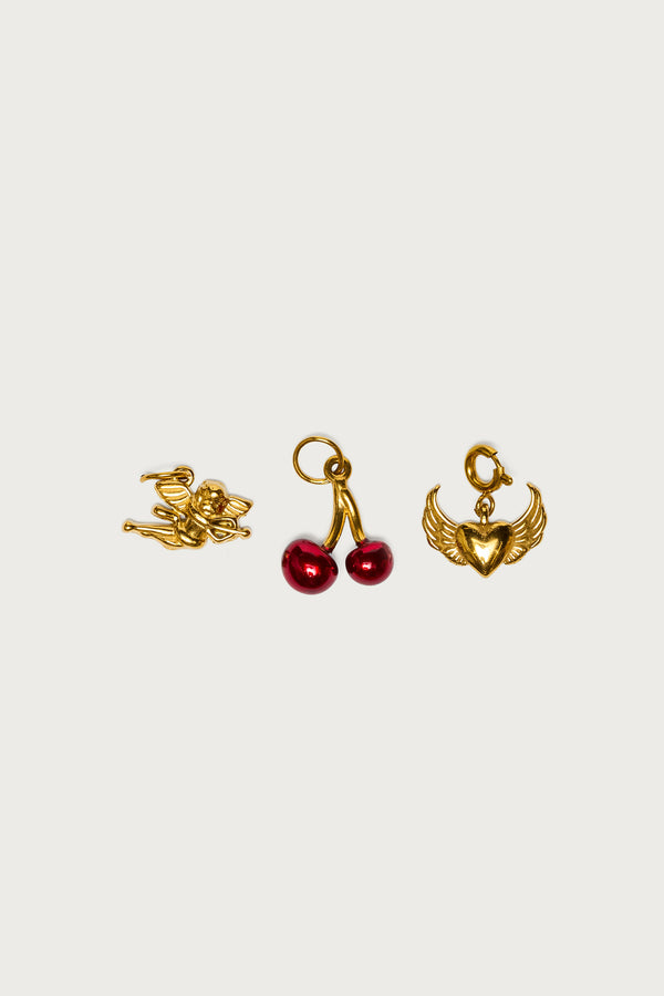 Cherry And Cherub Charm Set