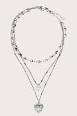 Love Heart Pearly Layered Necklace