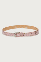 Mixed Studded Faux Leather Belt
