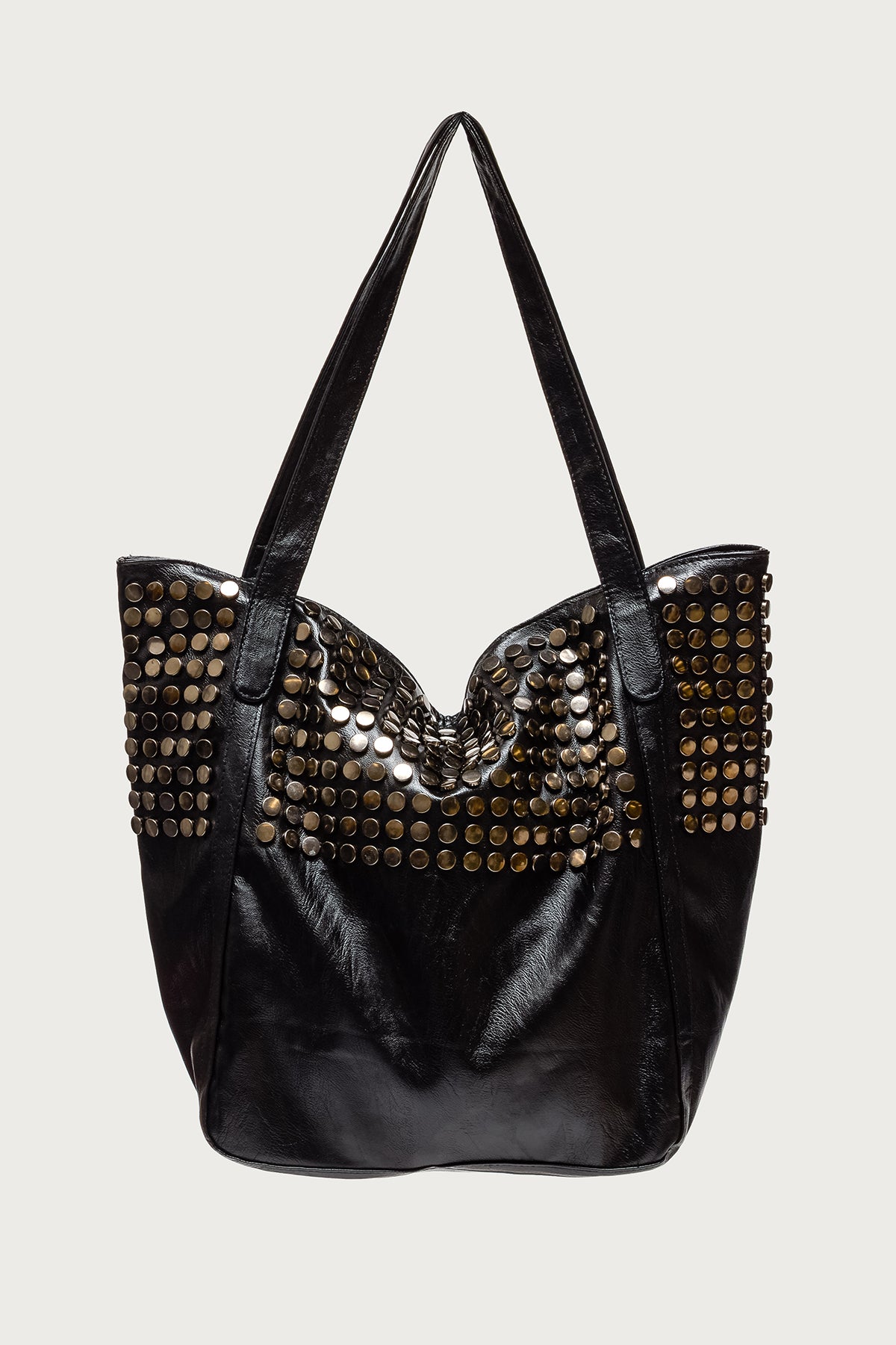Faux Leather Studded Bag
