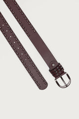 Studded Faux Leather Belt