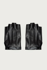 Biker Babe Faux Leather Fingerless Gloves