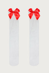 Sweetheart Bow Knee High Socks