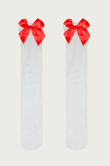 Sweetheart Bow Knee High Socks