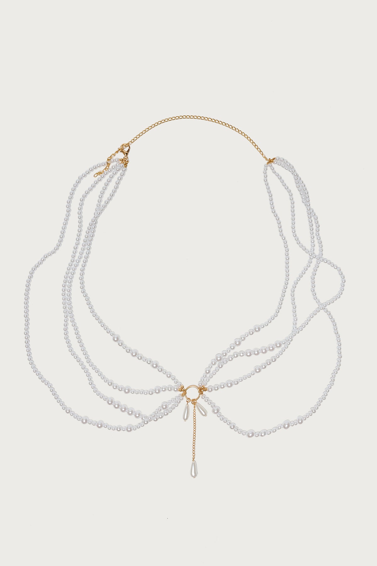 Triple Layered Pearly Belly Chain
