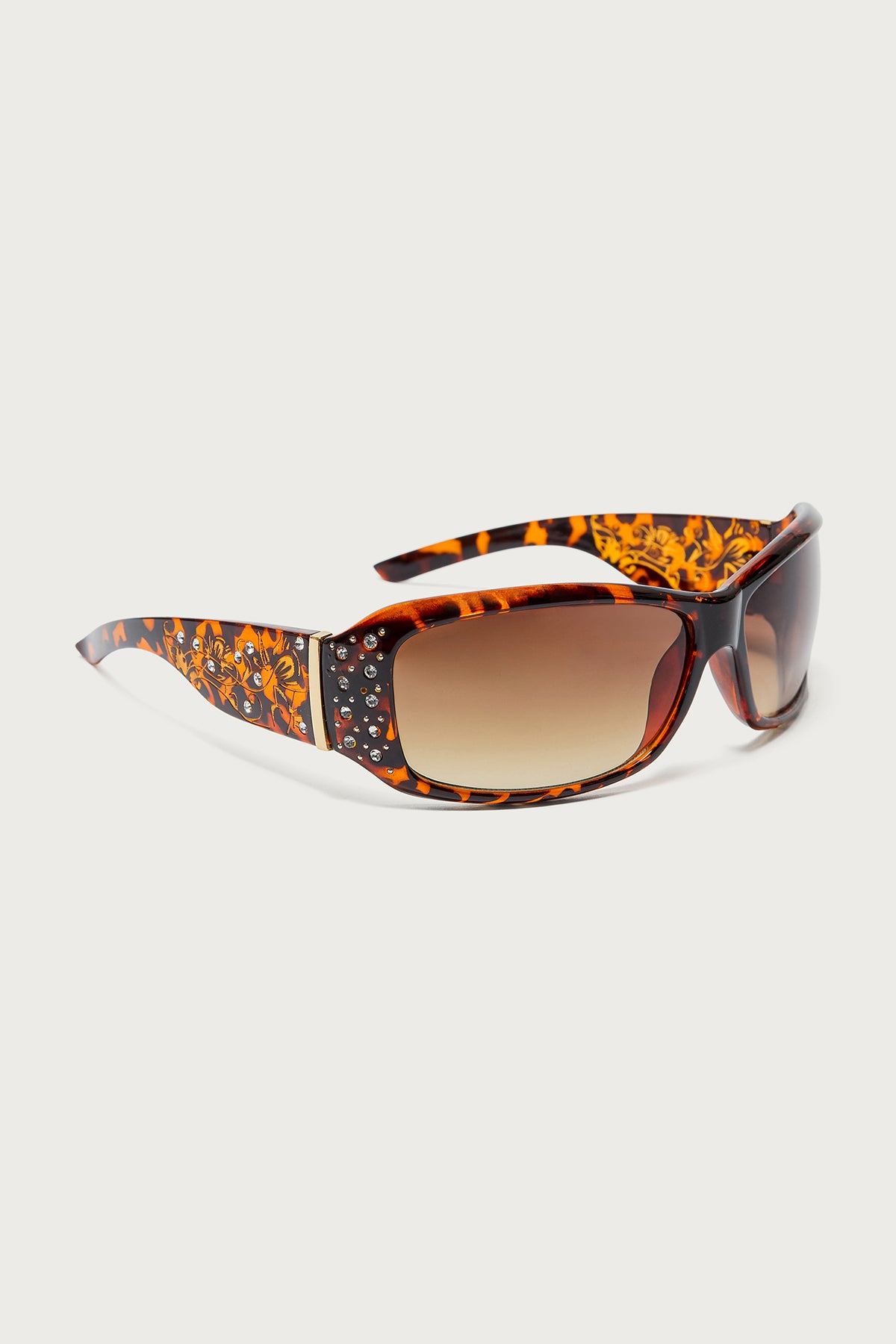 Buse Tortoise And Rhinestone Sunglasses