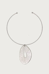 Abstract Pendant Cuff Necklace