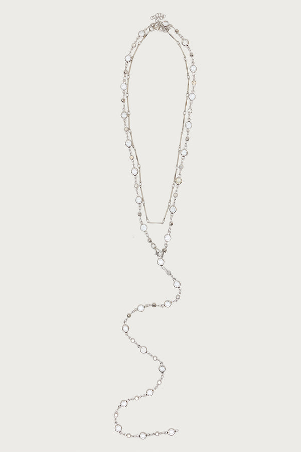 Faux Crystal Cascading Necklace Set