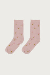 Embroidered Rose Socks