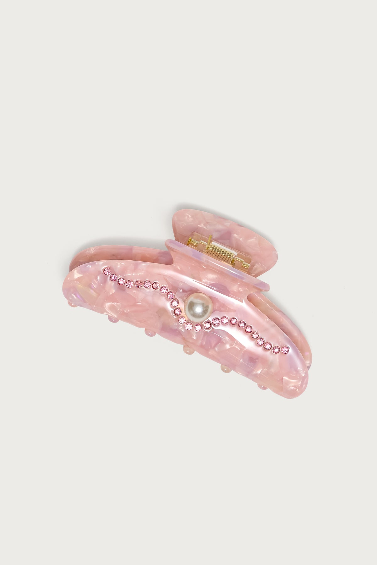 Rhinestone Pearl Claw Clip