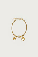 Link Heart Charm Bracelet