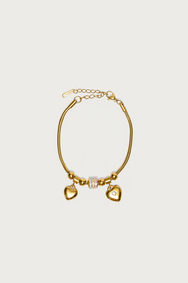 Link Heart Charm Bracelet view 2