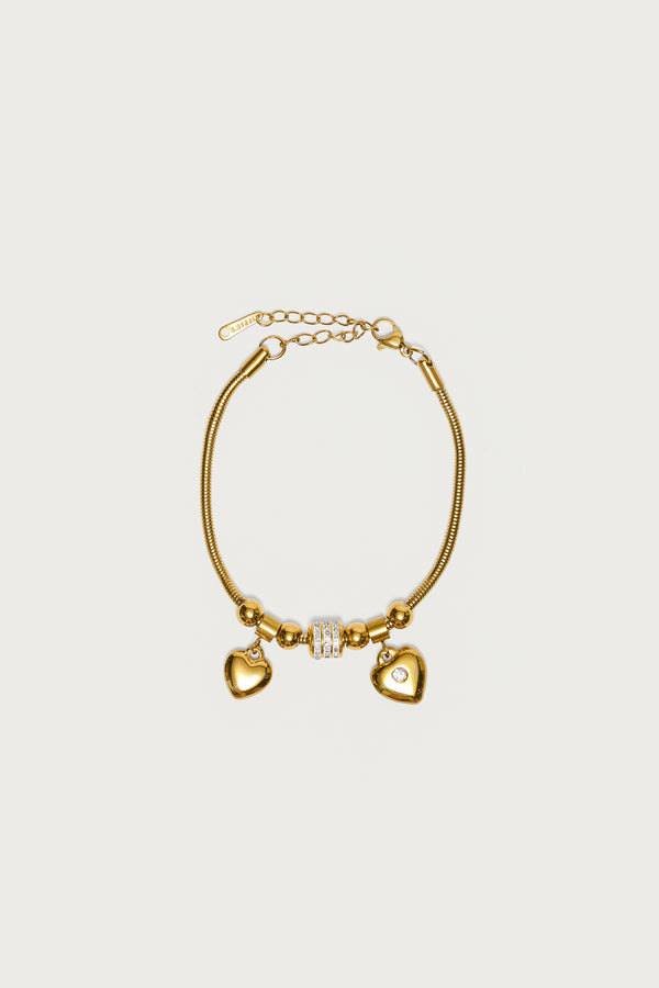 Link Heart Charm Bracelet view 2