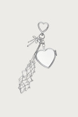 Heart & Bow Compact Keychain