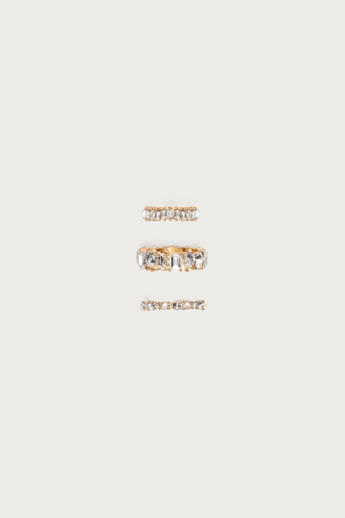 Rhinestone Ring Set