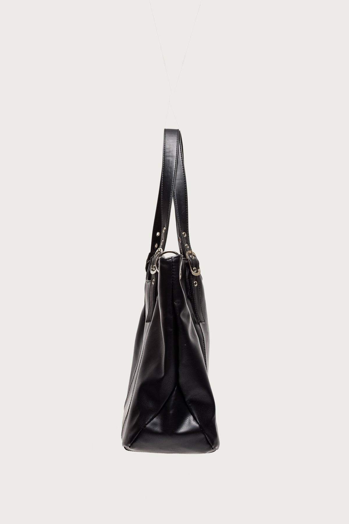 Faux Leather Grommet Bag