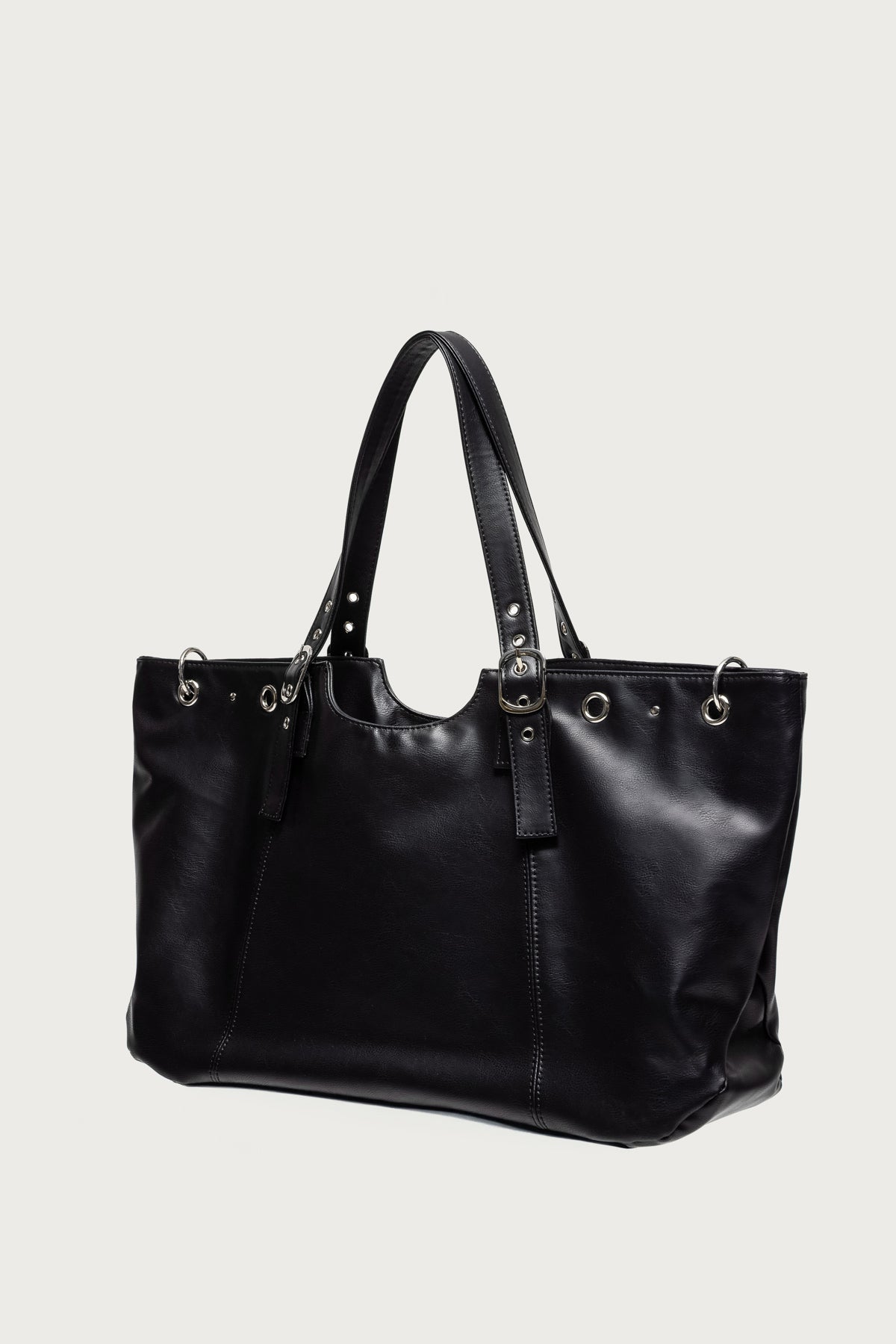 Faux Leather Grommet Bag