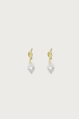 Knotted Pearl Charm Earrings