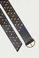 Stud & Grommet Faux Leather Belt