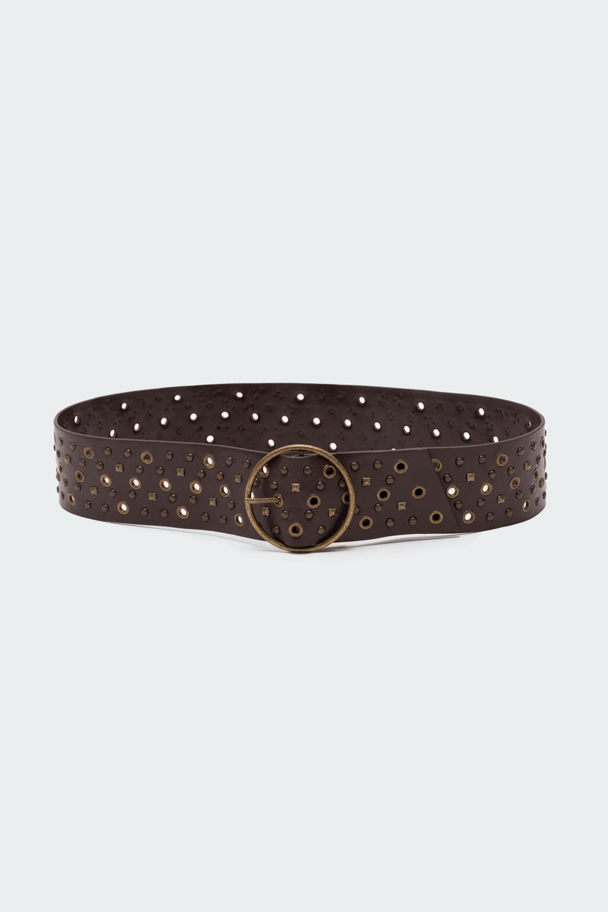 Stud & Grommet Faux Leather Belt