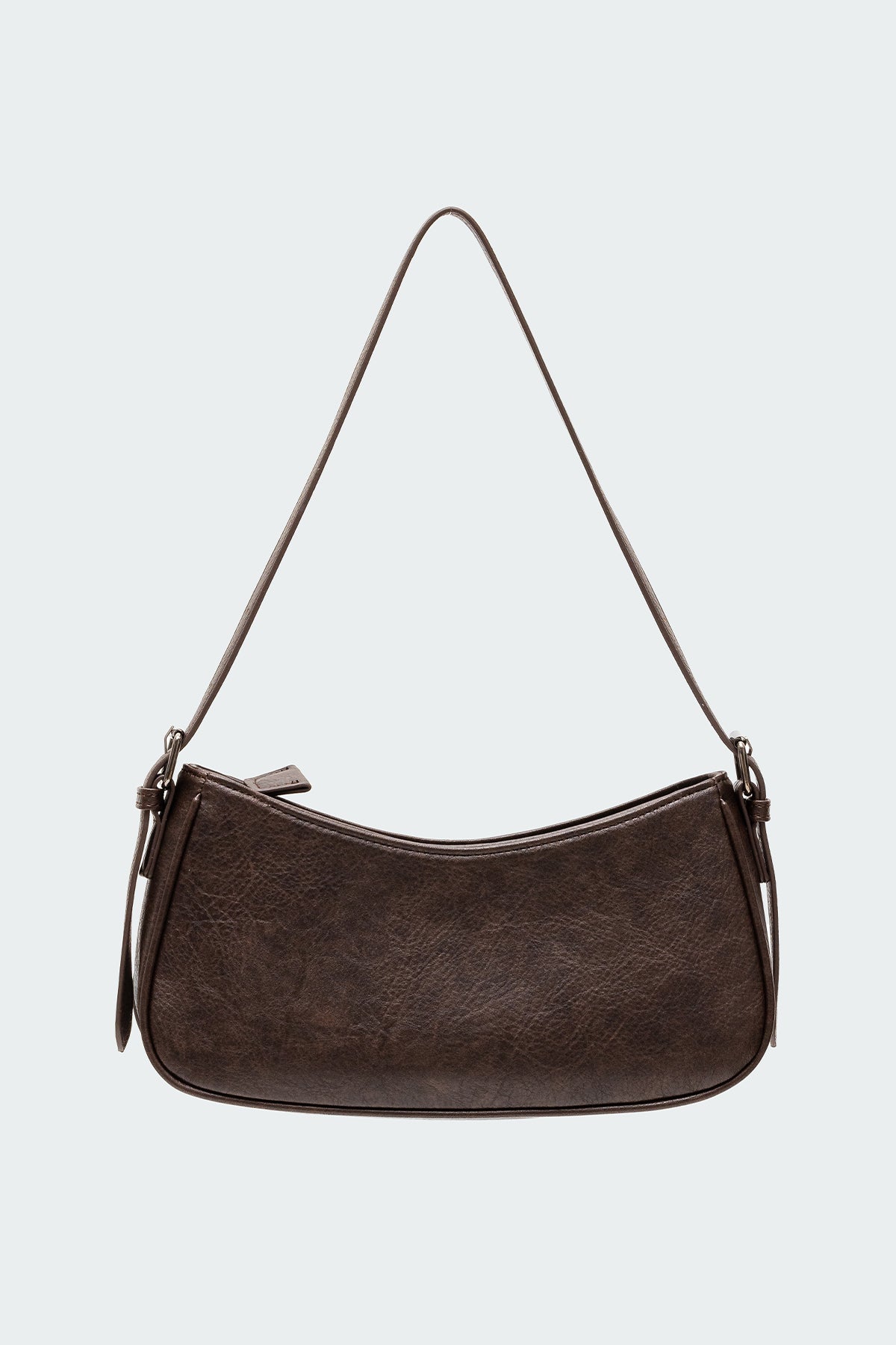 Curved Stitch Faux Leather Bag