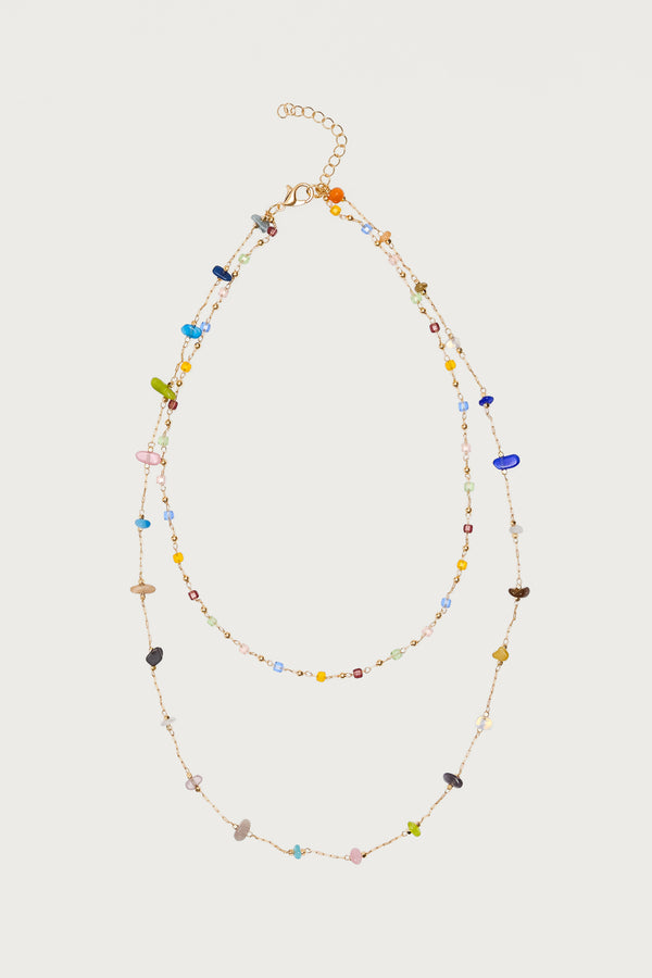 Layered Mixed Stone Necklace