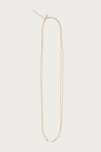 Rhinestone Pendant Layered Belly Chain