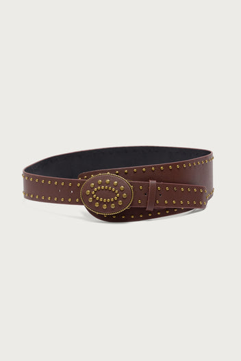 Studded Faux Leather Western Belt