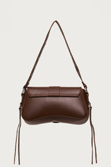 Stud & Buckle Faux Leather Bag