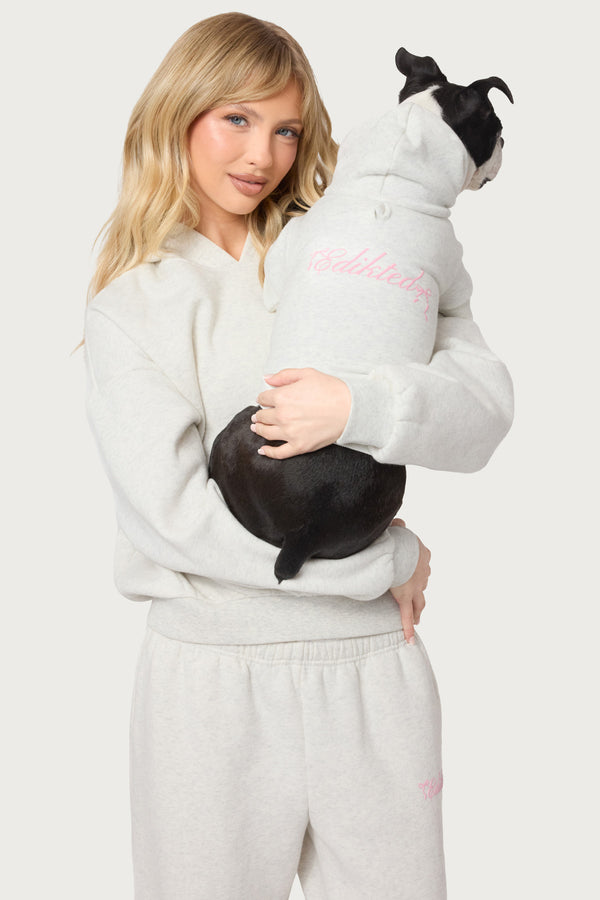 Sasha Bow Detail Pet Hoodie