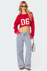 Varsity Cropped Sweater