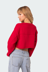 Varsity Cropped Sweater