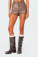Martine High Rise Faux Leather Shorts