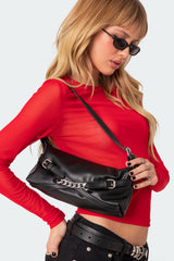 Buckle & Chain Shoulder Bag