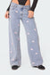 Lucille Low Rise Satin Bow Jeans