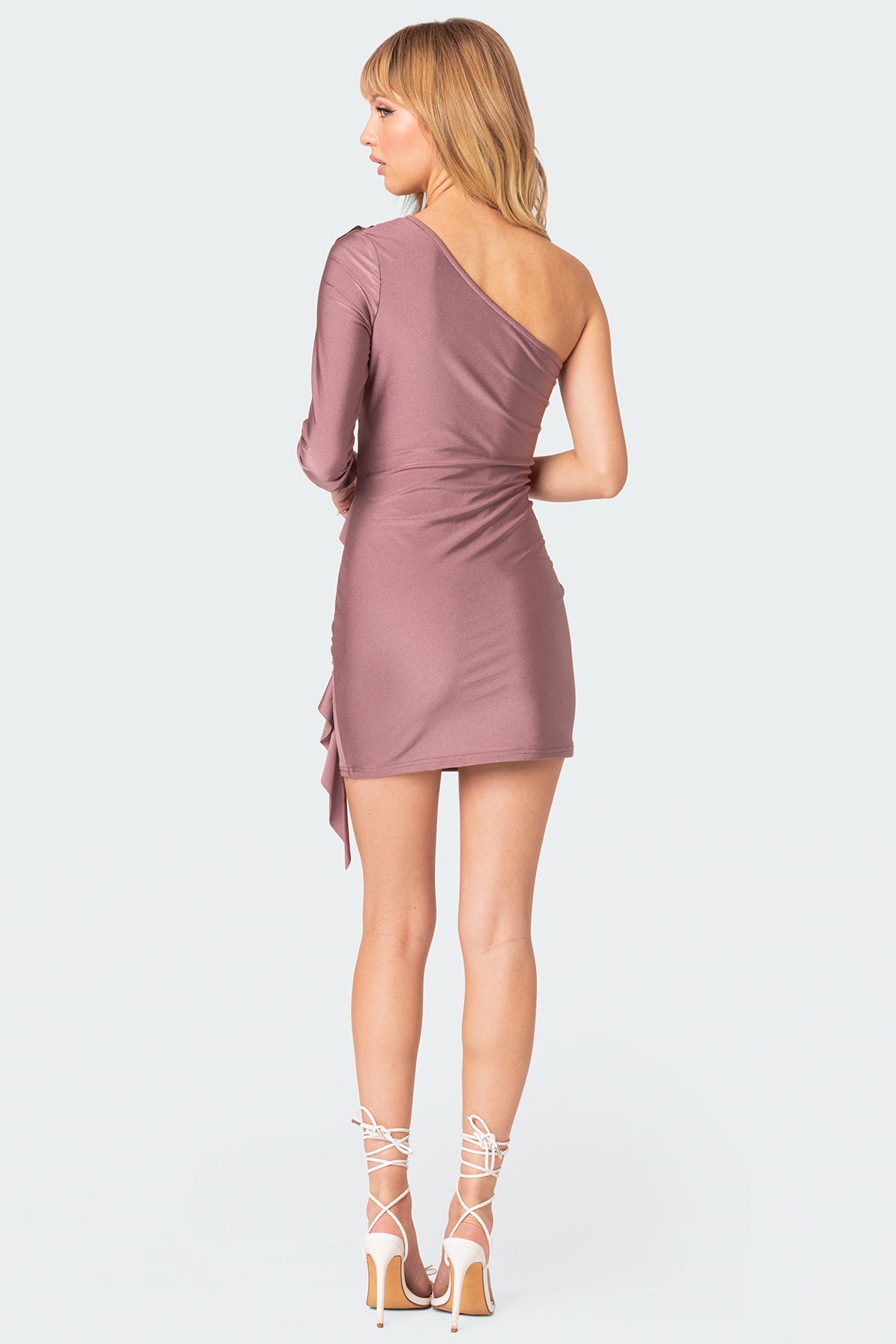 Nash One Shoulder Ruffle Mini Dress