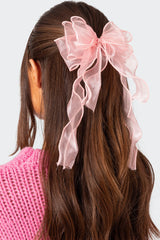 Frilled Bow Hair Clip