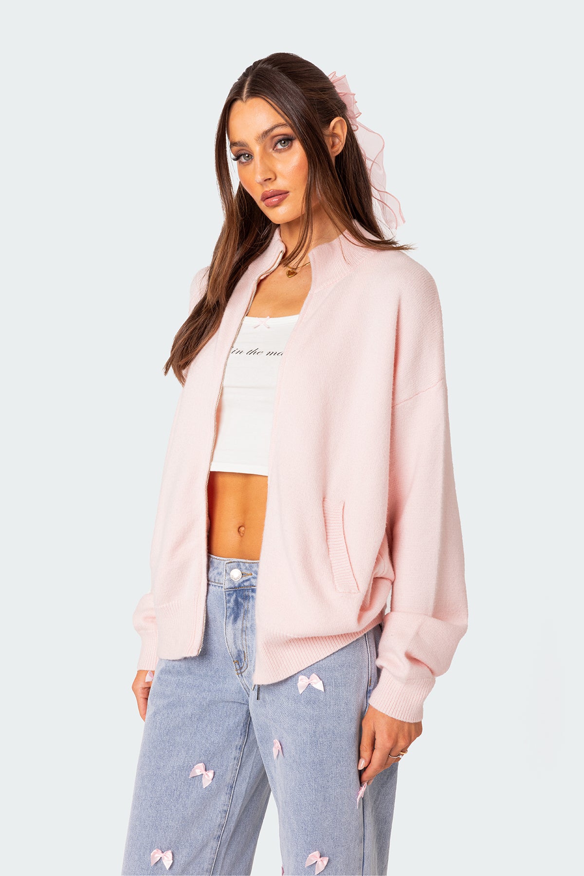 Montie Oversized Double Zip Cardigan