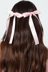 Satin Ribbon Hair Clip Pack