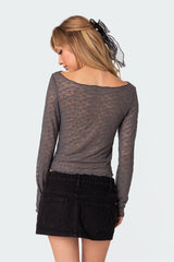 Leony Sheer Lace Top