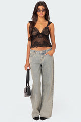 Jasmine Sheer Lace Top