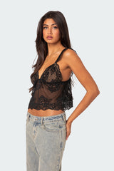 Jasmine Sheer Lace Top