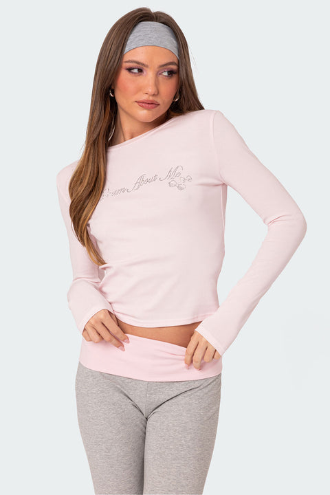 Dream About Me Rhinestone Top – edikted