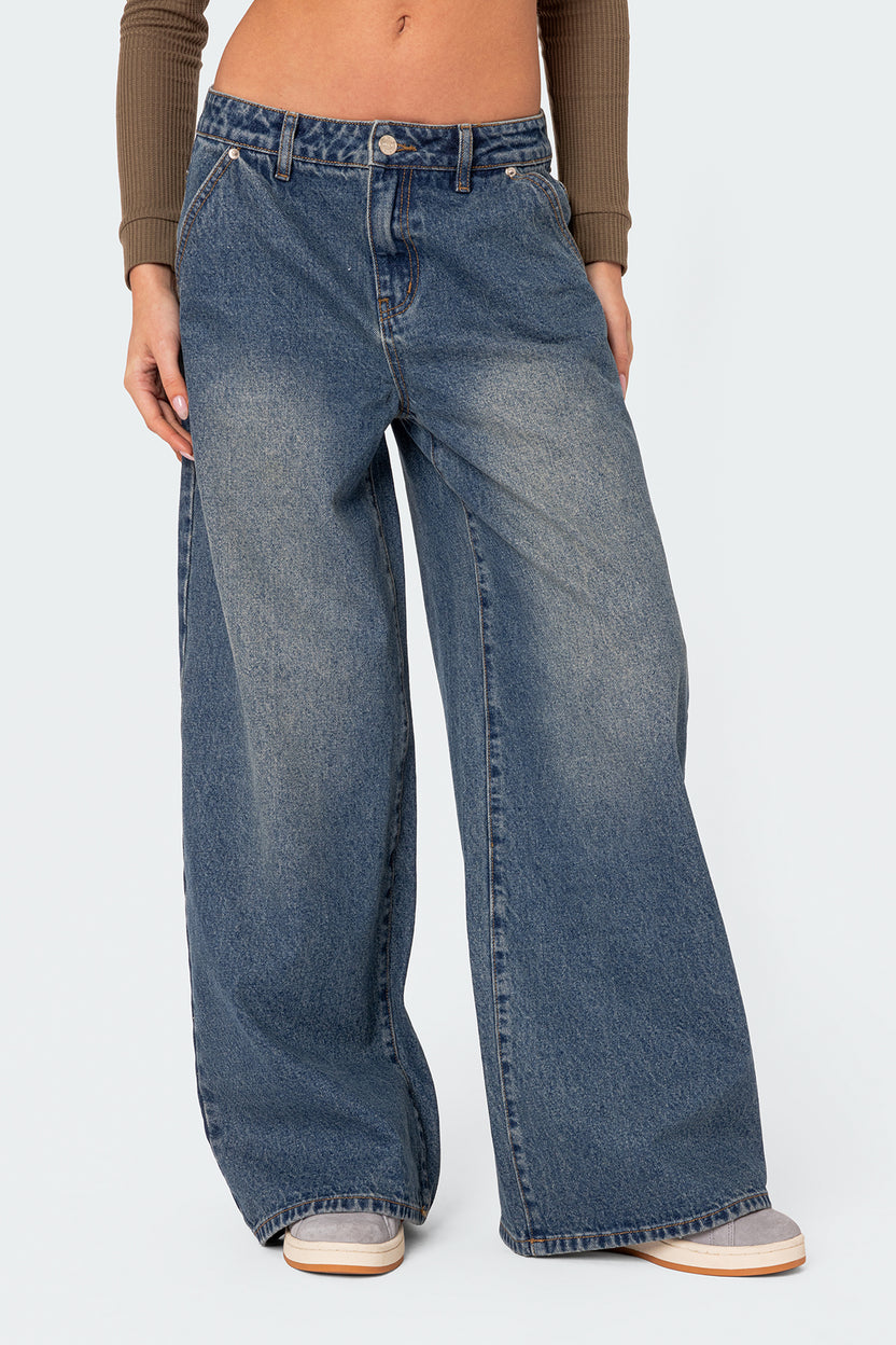 Super Baggy Wide Leg Jeans â edikted