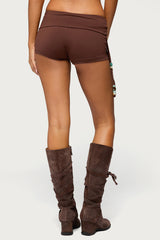 Thia Ruched Bead Foldover Shorts