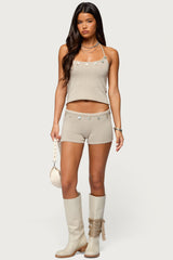 Nicca Iridescent Knit Halter Top