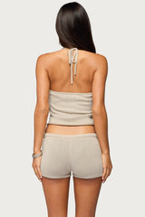 Nicca Iridescent Knit Halter Top